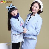 草莓南瓜亲子装2016款冬装母女装外套童装韩版女童长袖潮