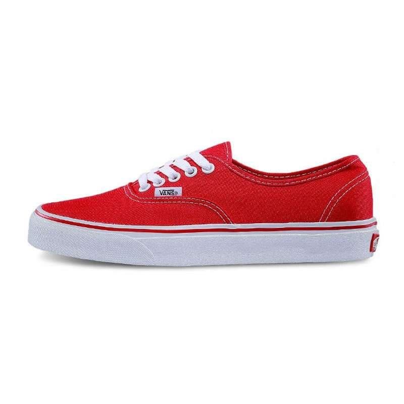 Vans/范斯 男鞋女鞋经典红色Authentic中性情侣款帆布鞋低帮休闲鞋 VN-0EE3RED12891图片