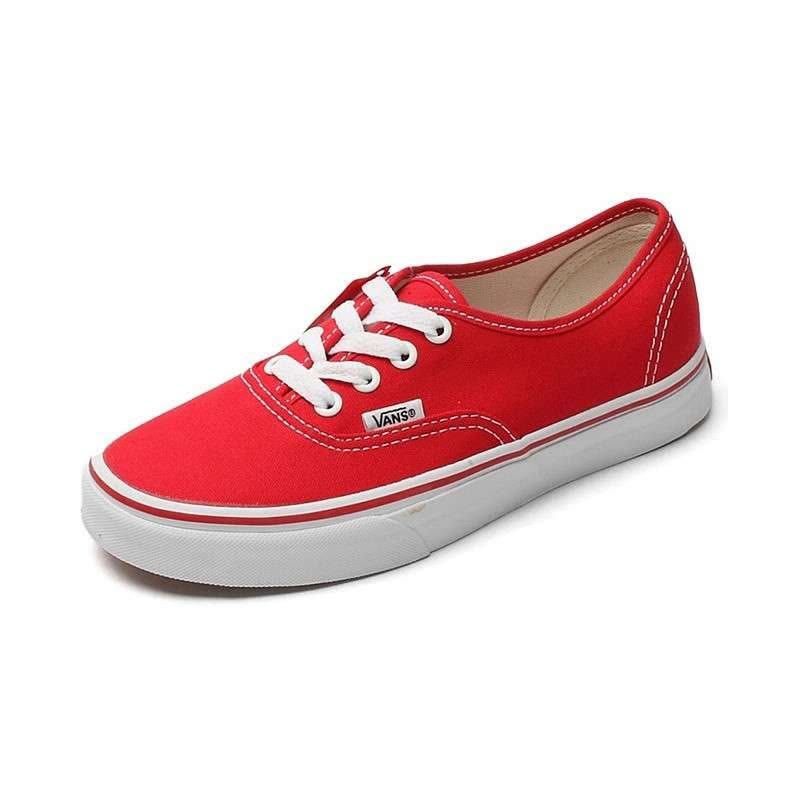 Vans/范斯 男鞋女鞋经典红色Authentic中性情侣款帆布鞋低帮休闲鞋 VN-0EE3RED12891图片