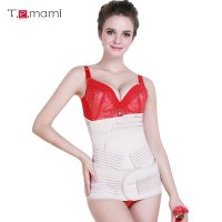 Temami产后收腹带束腹带骨盆带加强型塑身护腰带产妇三件套束腹带月子束缚带塑身衣透气可调节