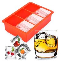 莱珍斯创意6格国王冰格硅胶冰模制冰格DIY冰块制冰盒大方形冰模