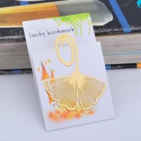 金色银杏叶书签韩版创意铜片金属书签时尚实用文具情侣小礼品