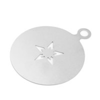 创意星形不锈钢咖啡粉板花式咖啡拉花模具印花撒粉模板单片装