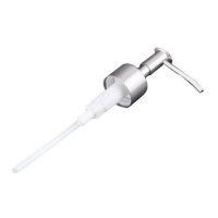 不锈钢平头洗手液瓶按压器出液器乳液瓶喷头卫浴用品配件