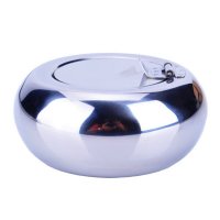 包邮加厚鼓形不锈钢烟灰缸带盖汽车可密封创意时尚实用男士礼品