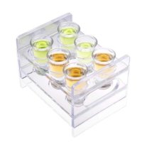 6孔亚克力子弹杯架圆孔酒杯收纳架透明时尚酒架创意家居用品