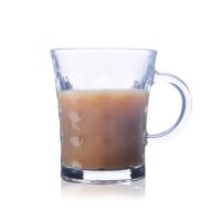 莱珍斯280ML斑点款玻璃咖啡杯透明水杯奶茶杯把杯马克杯办公室茶杯