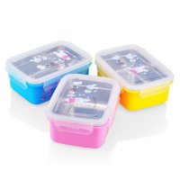 莱珍斯304不锈钢内胆长方形儿童早餐午餐便当盒饭盒可爱卡通餐盒