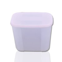 莱珍斯1升白色塑料食品密封罐零食储藏盒糖果保鲜盒家用收纳罐果粉盒