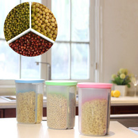 包邮3格新款分隔储物盒多功能塑料杂粮密封罐创意实用零食收纳罐