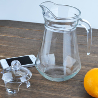 1.3L带盖玻璃鸭嘴壶玻璃水壶带把果汁壶扎壶扎啤壶冷水壶凉水壶