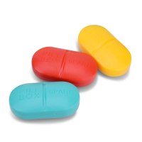 便携迷你椭圆形4分格药盒随身口香糖盒6分格药盒小实用礼品收纳盒