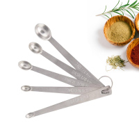 304不锈钢量匙5件套装烘焙工具厨房烘培量匙家用咖啡奶粉称量匙