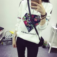 裳之梦2015秋冬韩版大码女装宽松显瘦长袖t恤女学生加绒加厚打底衫T133