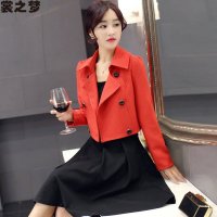 裳之梦2015秋冬新款长袖两件套连衣裙韩版修身气质百褶裙背心女9607