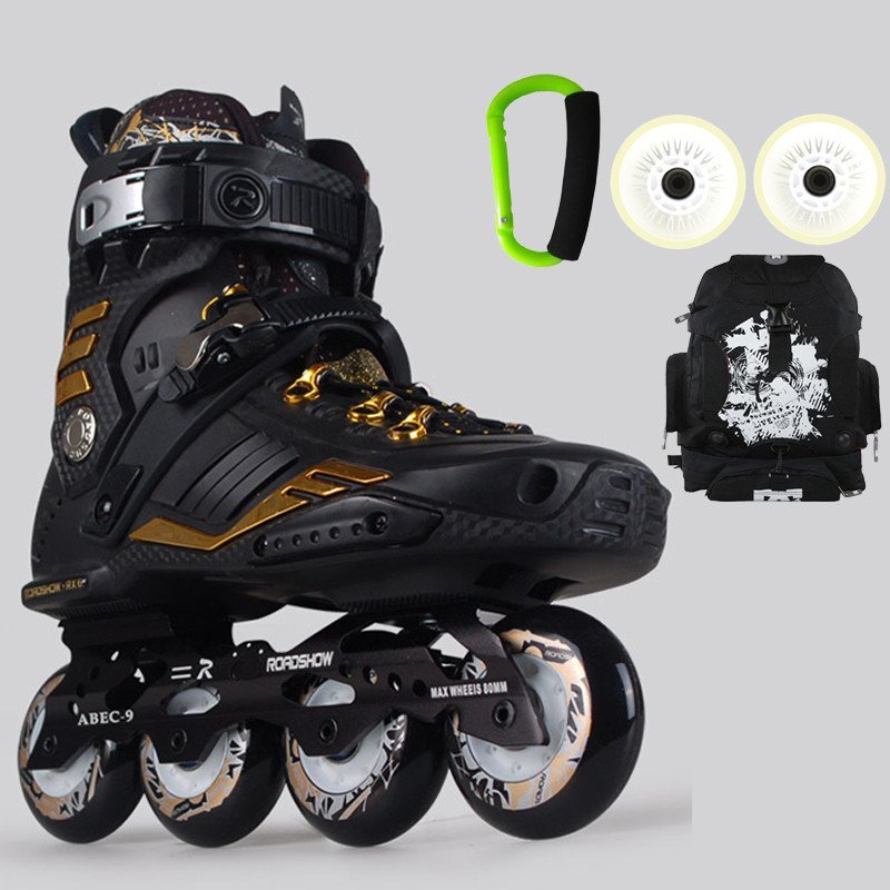 乐秀roadshowrx6溜冰鞋旱冰鞋滑冰鞋滑轮鞋成人男女平花鞋轮滑鞋视频