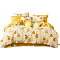 梦洁(MENDALE)纯棉四件套ins风全棉被套床单四件套件床上用品