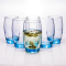 惠宝隆 6只装 透明玻璃水杯子耐热玻璃家用牛奶饮料果汁杯创意杯子客房直身杯