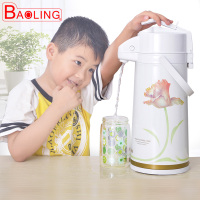 保温正品宝菱气压式保温热水瓶玻璃内胆保温瓶不锈钢暖水壶暖瓶2.2L家用开水瓶