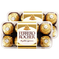 Ferrero Rocher费列罗威化榛仁夹心巧克力T16*2盒意大利进口婚庆喜糖巧克力礼盒装节日礼物礼品