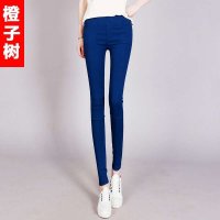 橙子树旗舰店正品修身夏款2015新款秋装显瘦高腰女装打底裤外穿秋天薄款女士小脚裤秋冬铅笔裤女裤子长裤秋季弹力修身女款冬季