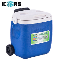 艾森斯（icers）高品质带轮外卖PU保温箱 药品冷藏箱 生鲜保鲜箱16L 26L 36L
