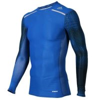 ADIDAS阿迪达斯2016春新款男运动训练紧身长袖T恤 AJ4922