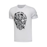 李宁2016春新款男装篮球舒适上衣短袖T恤文化衫AHSL017 013-2-3