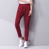 尚品奴2016新款女装哈伦裤女夏松紧腰裤子直筒裤宽松九分裤休闲裤