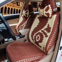 淘尔杰TAOERJ汽车座垫夏季双层手钩坐垫汽车冰丝座垫手工编织座套四季通用坐垫