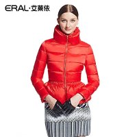 艾莱依2015冬装新款韩版轻薄款显瘦立领俏皮 收腰羽绒服ERAL2011D