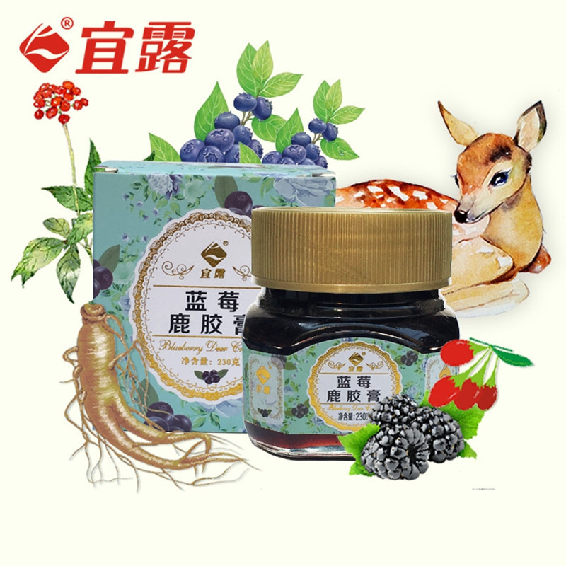 宜露 蓝莓鹿胶阿胶糕 传统型阿胶膏滋补膏 230g