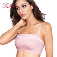 体会内衣正品防走光春夏甜美印碎花薄模杯大胸聚拢调整型抹胸文胸