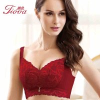 体会秋冬新品抹胸甜美蕾丝无钢圈刺绣薄款裹胸聚拢调整文胸