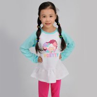 女童裙式长袖T恤卫衣纯棉舒适百搭欧美风 14XYYAWG16