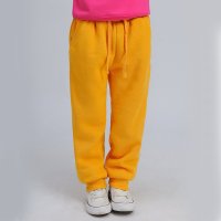 男女童纯棉针织抓绒双层加厚防风保暖休闲百搭长裤秋冬新款 14XYYAWB11