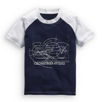 水果铺子夏季新款男童短袖T恤(蓝白拼色)15FSXB05(01)