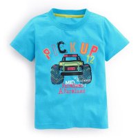 水果铺子夏季新款男童短袖T恤(天蓝色卡丁车印花)15FSXB05(19)