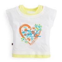 水果铺子夏季新款女童短袖T恤(假两件心形印花)女宝宝上衣15FSXG05(08)