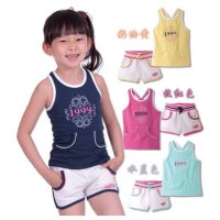 水果铺子夏季新款女童纯棉舒适运动背心（三色）女宝宝吸汗背心 出游衫15FSXG04(02)