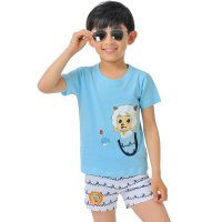 男中小童可爱懒羊羊印花纯棉短袖 14XYYSSB20