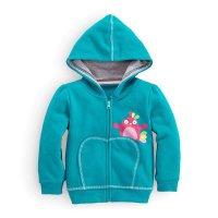 水果铺子春季女童中小童纯棉带帽拉链外套 小鸟印花 14FSAWG06