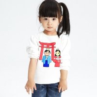 2016秋冬新款 女童白色卡通人物卫衣 纯棉长袖百搭卫衣15FSAWG16