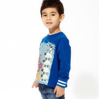 2016秋冬新款男童卫衣卡通图案套头卫衣 卡通小羊肖恩男孩上衣 15FSAWB06