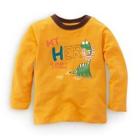 2016秋冬新款可爱小恐龙长袖T恤 可爱卡通男童套头衫15FSAWB10