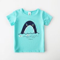 2016夏季新款男童纯棉短袖T恤快乐鲨鱼吸汗两色上衣FS227102