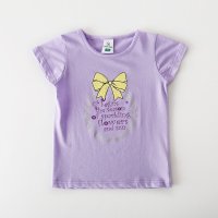 2016夏季新款女童纯棉短袖T恤公主魔镜公主紫上衣FS227202
