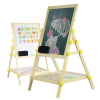 网童奇贝儿童双面小画板磁性可擦写画画板支架式升降小黑板书写板
