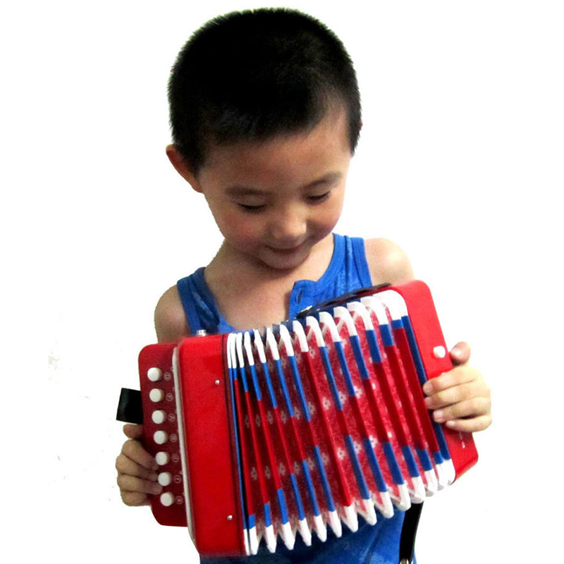 网童奇贝儿童乐器玩具宝宝音乐玩具乐器手风琴 早教音乐启蒙玩具 手风琴红色