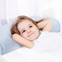 艾茵美儿童枕头 护颈枕记忆枕 调高度宝宝秋冬加长枕头